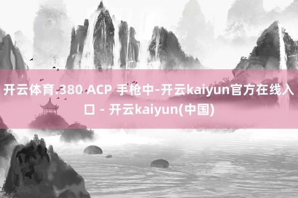 开云体育.380 ACP 手枪中-开云kaiyun官方在线入口 - 开云kaiyun(中国)
